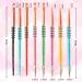 Dazzl Nail Art Brushes for Gel Nails - 8PCS Glitter Handle Brushes in 8 Designs for Painting, Dotting, Drawing - Alloy & Acrylic Material - Buy Online on GoSupps.com
