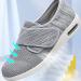 ALASON Diabetic Walking Shoes for Elderly Women - Comfortable Breathable Supportive Sneakers for Swollen Feet - Lightweight Plantar Fasciitis Slippers in Grey - Size 47 - Buy Online on GoSupps.com