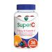 Vicks SuperC Vitamin C Gummies Rest & Replenish Immune Support (Vitamin C Ashwagandha Echinacea Chamomile) Citrus Berry Flavored 36 Gummies