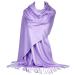 GFM Smooth Shiny Surface Pashmina Style Scarf (L9) L9-li-lilac