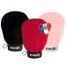 Gant Exfoliant Kessa - Gant De Crin - Gants Gommage Corps Et Visage - Nettoie Et Purifie En Profondeur Les Cellules Mortes avec ou sans Savon Noir (Noir/Rouge/Rose-clair standard)