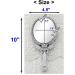 Double Sided Magnification Metal Makeup Mirror - Butterfly Design, Folding Handle Stand for Travel - Large Tin (Matt Gray) - Buy Online on GoSupps.com