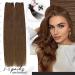 Moresoo Chestnut Brown Weft Hair Extensions | Real Human Hair | 24 Inch Double Weft | 100g/Pack | #8 - Buy Online on GoSupps.com