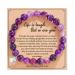 POWWA Get Well Soon Gifts Natural Stone Amethyst Healing Bracelet for Women Men Teen Girls Purple