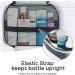 Maliton Waterproof Hanging Travel Toiletry Bag - 4 Compartments, 1 Hook - Navy Blue Stripe - Buy Online on GoSupps.com