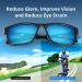 KastKing FlatRock Polarized Sport Sunglasses - Ideal for Driving, Fishing, Cycling, Running - UV Protection - Glossy Gray Frame with Smoke Blue Ocean Mirror Lens - Buy Online on GoSupps.com