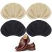 PROUSKY 4 Pieces Heel Cushion Inserts Black Beige Heel Grips Cushion Shoe Pads for Loose Shoes Self-Adhesive Heel Sports Cushion Foot Shoe Insoles Heel Blister Protector for Women Men Black Beige One Size