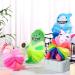 Kids Cartoon Animal Bath Loofahs Set of 4 | Cute Shower Sponges for Children | Baby Body Scrubbers - Vivid Style - Buy Online on GoSupps.com