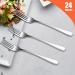 Xeodaun 24 Pieces Dinner Forks Set 7.1 Inch Silver Stainless Steel Dinner Forks Forks Silverware Forks for Kitchen - Buy Online on GoSupps.com
