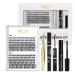 QUEWEL DIY eyelash extensions set 144 PCs eyelash clusters Applicator Tool Super Hold and Sealing eyelash extension (Qu-RR-DH-30+40) 1 piece (1 Pack) RRDE-Qu-TH-30+40