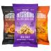 Outstanding Foods Pig Out Crunchies Plant-Based Protein Snacks - Variety Pack: Sea Salt, Texas BBQ, Nacho Cheese Flavors - Baked Not Fried - No Gluten, No Soy, No Trans Fat, Non-GMO - 3.5 oz, 3 Pack Variety Pack 3.5 Ounce (Pack of 3)