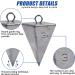 Pyramid Fishing Sinker Weights - Tangle-Free Bulk Fishing Weights (1oz-8oz) - 4pcs - Buy Online on GoSupps.com