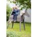 Roba Wooden Horse for Garden | Vaulting Horse with Mane & Tail | Solid Gray Play Horse for Gymnastics & Riding - Buy Online on GoSupps.com