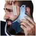 Monster&Son Beard Shaping Tool - Classic Oversized Design (Blue-Clear)