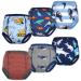 MooMoo Baby Cotton Training Pants Strong Absorbent Toddler Potty Training Underwear for Baby Girl and Boy 2T-7T Blue and Grey 4T (Pack of 6)