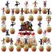 25PCS Cartoon Cake Topper Five Nights Cupcake topper Birthday Themed Party Supplies for Boys Girls Adults