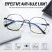 Duco Blue Light Filter Glasses for Women - Prescription-Free Anti-Blue Light Computer TV & Cell Phone Glasses with 100% UV Protection - Model 8216 Black - Buy Online on GoSupps.com