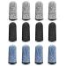 RIVIEVAL 12 Pieces Finger Cots Reusable Thumb Protector Non Slip Finger Protectors Breathable Finger Cots Cut Resistant Protection for Work Kitchen Garden Sculpture (Blue Black and Grey) Blue Black Grey
