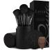 Make-up Brush Set Luvia | Vegan Pro Brushes in Black & Rose Gold | Essential Brush Soap Citro for Cleanliness | Ideal Beauty Blender Soap | 100g Bundle - Buy Online on GoSupps.com