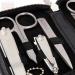 Buy Premium 8-Piece Manicure Set for Men | Three Swords Nail Care Set in Real Leather Case - Includes Beard Scissors Nail Clippers Tweezers & More - Black - Buy Online on GoSupps.com