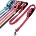 Vivaglory traffic handle dog leash dog leash with two padded handles strong reflective & metal hook training lines for dogs red 1.5 m x 2.5 cm red