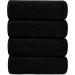 Large 100% Cotton Bath Towels 30x60 Inches - 4 Pack Black Towel Set - Buy Online on GoSupps.com