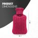 KEPLIN Cosy Hot Water Bottle with Knitted Cover - Relieves Body Aches & Pains Washable Safe & Durable Heating Pad - Ideal Cosy Nights & Gifts - Large 2L (Plum) Plum Knitted - Buy Online on GoSupps.com