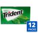 Trident Spearmint Sugar Free Gum 168 Pieces - 12 Packs, 14 Pieces Each - Buy Online on GoSupps.com