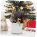 HOMSFOU 2pcs Christmas Simulation Potted Plant Artificial Plant for Desk Decor Festival Potted Plant Adornment Fake Christmas Plants with Fake Flowers Plastic Sisal Tree Outdoor Office Goldenx2pcs 21X11cmx2pcs - Buy Online on GoSupps.com