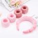 Dillot 5 Pack Pink Sponge Spa Headbands for Women - Puffy Headband for Face Washing, Makeup & Skincare - Shower Hair Accessories - Towel Cloth Fabric Bubble Headband Set - Buy Online on GoSupps.com