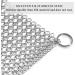 TIMESETL Cast Iron Cleaner Stainless Steel Chainmail Scrubber Cast Iron Skillet Cleaner with Pan Grill Scraper for Skillets Griddles Pans and Woks Set of 3 - Buy Online on GoSupps.com