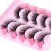 Pink Fluffy Cat Eye Mink False Eyelashes - 5 Pairs Pack by ALICROWN - Buy Online on GoSupps.com