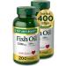 Nature's Bounty Fish Oil Dietary Supplement with 360 Mg Omega-3 Supports Heart Healt 1200mg 200 Softgels - Pack Of 2