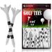 SAPLIZE Plastic Golf Tees Pack of 50/100(3-1/4"& 2-3/4"& 1-1/2" Available) Reduces Friction & Side Spin 4 Prongs Plastic Tees 2-3/4" ( 50pcs)