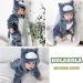 Doladola Unisex Baby Hooded Romper | Animal Cartoon Cat Jumpsuit | 12-18 Months | Black Cat - Buy Online on GoSupps.com