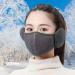 Holdes Half-Sighted Winter Warmer Mask - Breathable Dust Face Cover with Earmist & Plush Earmaker - Dark Gray | International Shipping Available - Buy Online on GoSupps.com