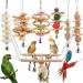 Onebarleycorn budgie toy parrot toys bird toys parrot toys nymphensittich bird swing canary wooden toys (7 pieces)