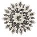 Crystal Glass Rhinestones Decoration Crystal Rhinestones Chain Crystal Flower Buttons Brooches for Clothes Shoe Bag(Gray Silver Base)