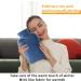 Samply 2L Hot Water Bottle with Blue Furry Cover - Hot Water Bag for Comfort and Relief - Buy Online on GoSupps.com