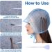 Lot de 12 kits de coloration pour cheveux - 6 ensembles de bonnets de gla age avec crochet en plastique - Bleu - Pour coloration des cheveux - Fournitures pour salon de coiffure - Buy Online on GoSupps.com