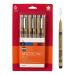 SAKURA Pigma Micron Fineliner Pens - Archival Black and Colored Ink Pens - Pens for Writing Drawing or Journaling - Black and Assorted Colored Ink - 01 Point Size - 6 Pack 01 Tip