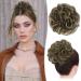 RUWISS INFORMAL HAIR PART 100% REAL HAIR ROSE DOTT FOR WOMEN REAL HAIR SCRUNCHIES HOCK STOP HARTING BUND BUND BUND IN THE INTERLITION IN THE BUTICE MISICE (DOCK BLOND) 1 piece (Pack with 1) Blond mixed (Dark blonde)