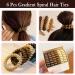 Pella 6 PCS Spiral Hair Ties - Gradient Matte Coils for Thick Hair - Waterproof Ponytail Holders for Women - Brown - Buy Online on GoSupps.com