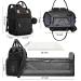 Portable Diaper Bag Backpack with Changing Station and USB - Waterproof Large Capacity Travel Bag with Insulated Pockets, Stroller Straps - Ideal Gift for Mom & Dad - Black - Buy Online on GoSupps.com