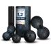 Fas Fit fascia roll fascia ball self-massage set blue 6-part-fascia set for back spine pilates-including poster exercise book e-book and gym bag-including neck roller Massageball Duoball 6 Series Black/Blue