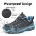 SHULOOK Women's Waterproof Hiking Shoes - Comfortable & Non-Slip | Grey Blue, Size 9 - Buy Online on GoSupps.com