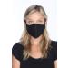 PJ Harlow Women's Black Face Mask - Solid Color with Stylish Binding | International Shipping Available - Buy Online on GoSupps.com