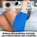 SKRYUIE Deep Exfoliating Mitt & Scrubber Gloves Kit for Body - Dead Skin Remover for Healthy Skin - SPA Bath/Shower Loofah Set for Women & Men (Blue 3pcs) - Buy Online on GoSupps.com