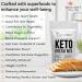 Keto Bread Mix 800g by Dhillons Flour Mill | Makes 4 bread loaves 8 pizzas and 20 tortilla wraps | Low Carb | Suitable for Keto Paleo Vegan friendly Diets | All round Baking Flour 800 grams - Buy Online on GoSupps.com