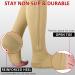 Ailaka Open Toe Compression Socks 15-20 mmHg for Women Men - 1 Pair, 3X-Large Beige - Knee High Support for Varicose Veins, Edema, Swollen Feet - Medical Grade Graduated Hosiery for Pregnancy Recovery - Buy Online on GoSupps.com